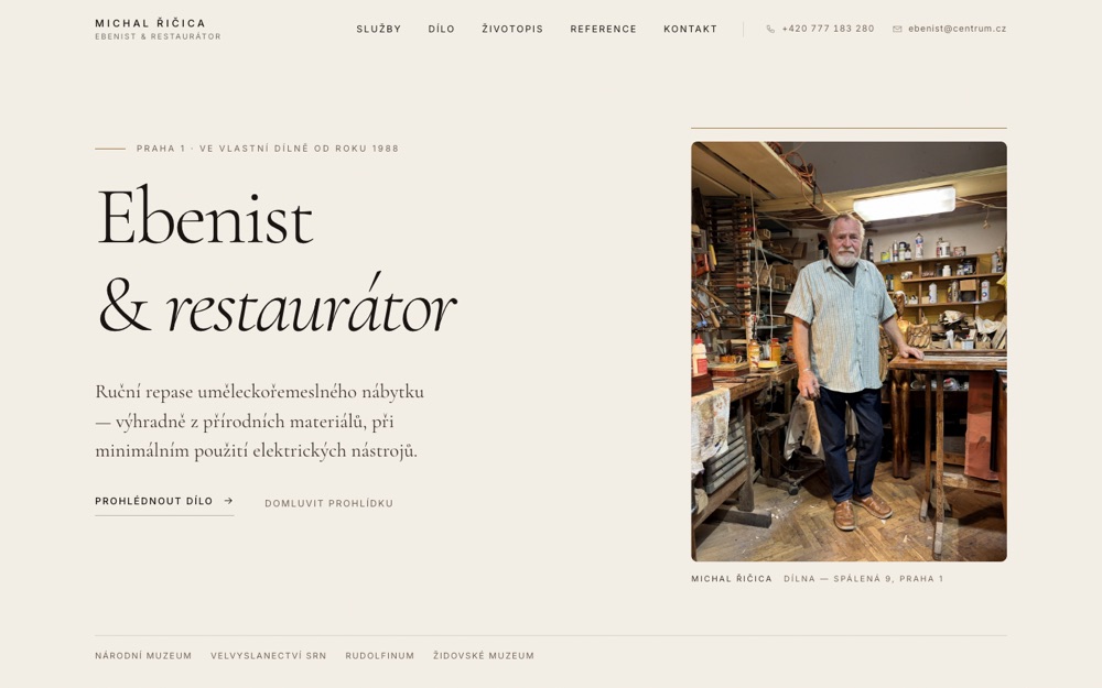 Michal Řičica: ebenist & restaurátor