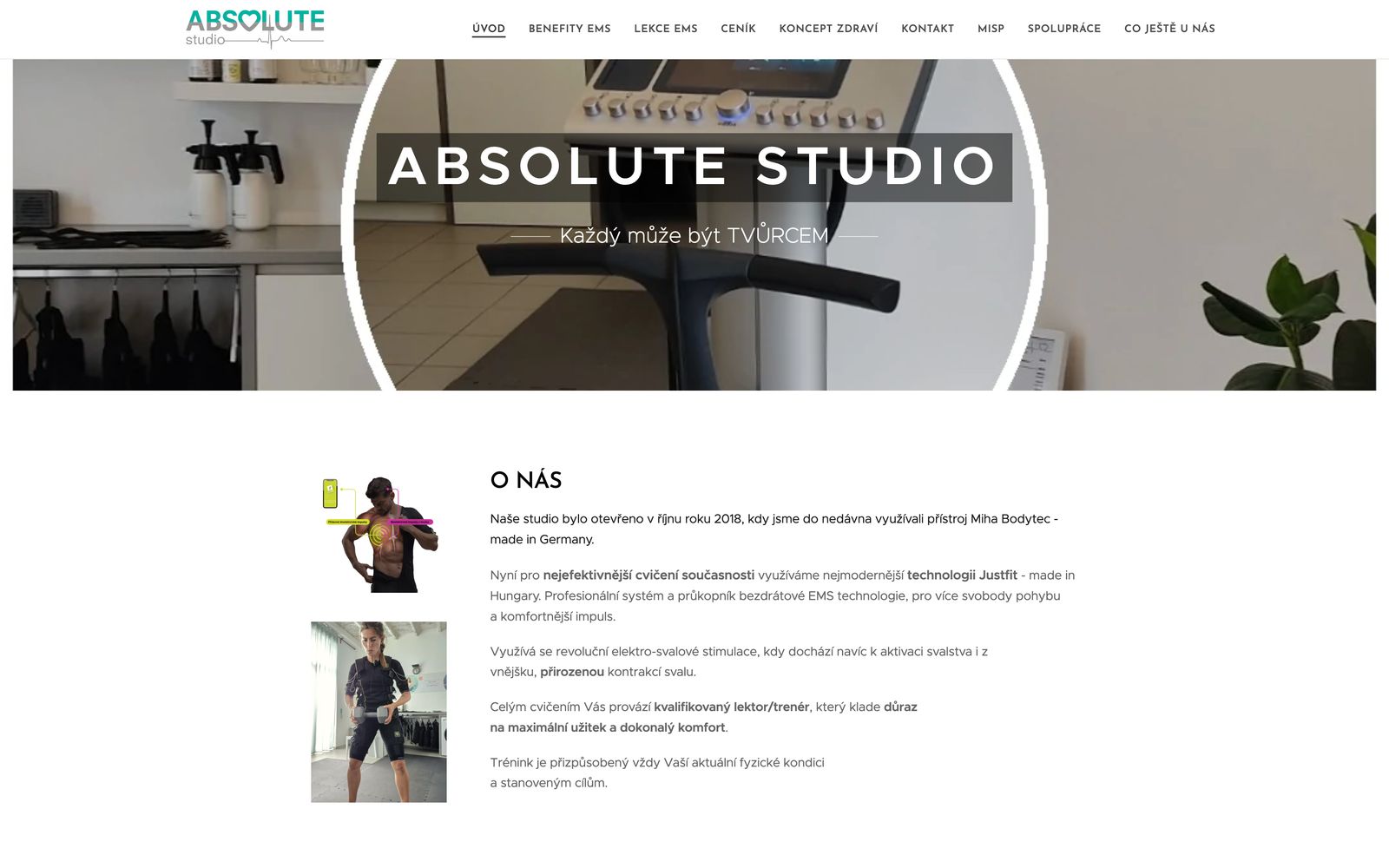 Absolute Studio: původní web