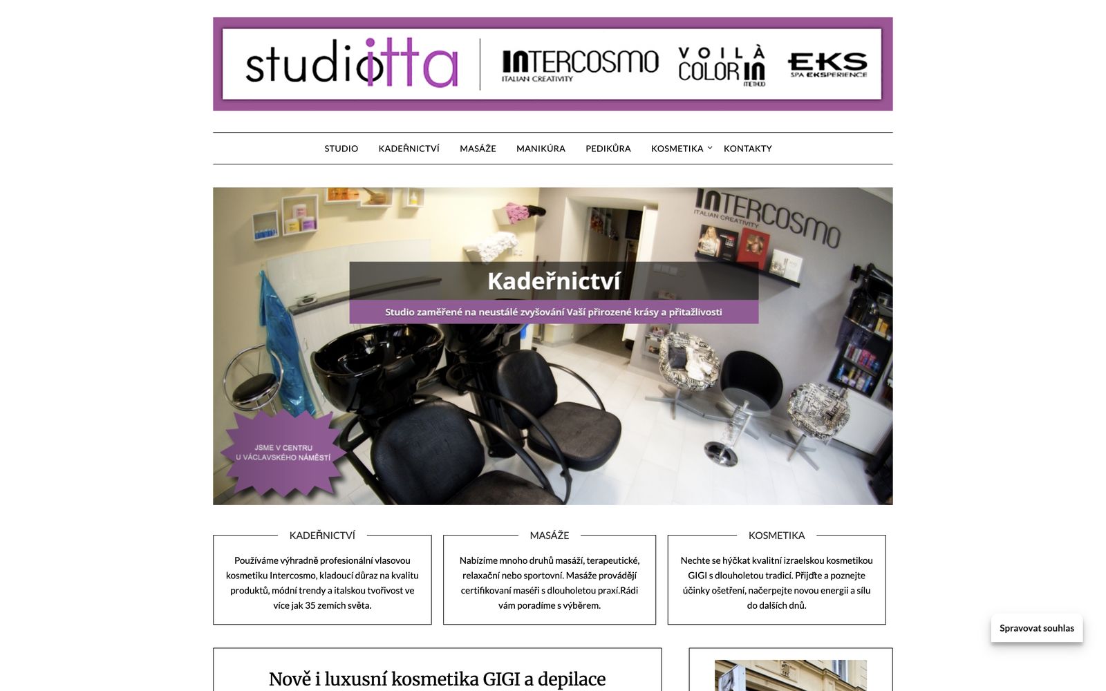 Studio Itta: původní web